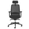 Chaise de bureau synchrone noir de face