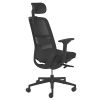 Chaise de bureau synchrone noir de dos