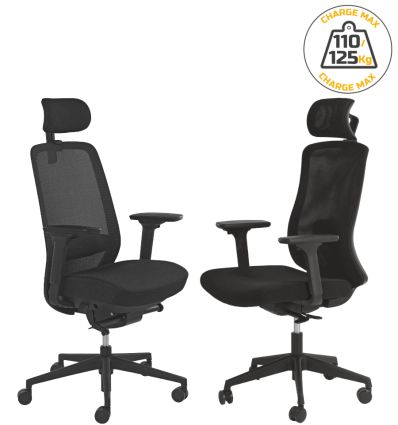 Chaises de bureau synchrone noir
