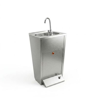 Lave main avec pédale bouton poussoir simple