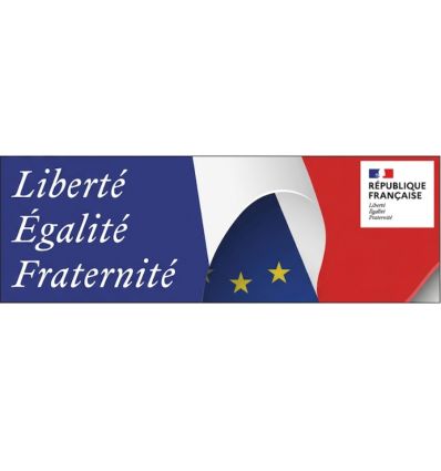Panneau de façade Liberté Egalité Fraternité