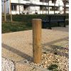Mise en situation potelet en bois rond