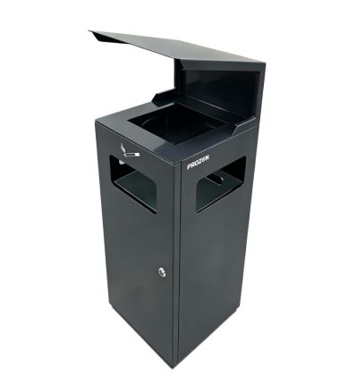 Poubelle cendrier 70 L RAL 7021