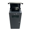 Poubelle cendrier RAL 7021 70 L