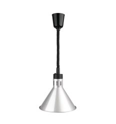 lampe suspendue conique argent