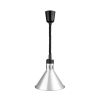 lampe suspendue conique argent