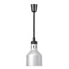 lampe suspendue cylindrique argent