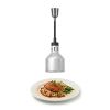 lampe suspendue cylindrique argent avec plat démo