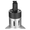 lampe suspendue cylindrique argent détail bouton