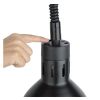 lampe suspendue cylindrique noir détail bouton
