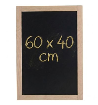 Tableau ardoise cadre bois clair 60 x 40 cm