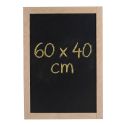 Photo : Tableau ardoise cadre bois 60 x 40 cm - Bois clair