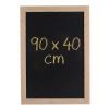 Tableau ardoise cadre bois clair 90 x 40 cm