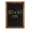 Tableau ardoise cadre bois foncé 80 x 60 cm