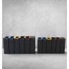 Corbeille de tri sélectif en acier 42 ou 60L sans sticker