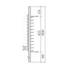 Dimensions colonne ouvert 12 paires 55 mm