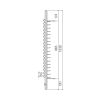 Dimensions colonne 18 paires 55 mm
