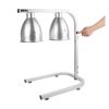 lampe chauffante double argent bouton