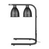 lampe chauffante double noir vue côté