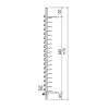 Colonne 18 paires espacement 55 mm linéaire