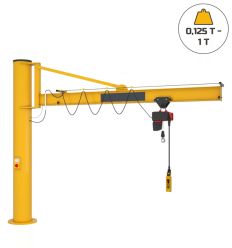 Potence sur fut avec palan triangulée 125kg - 1T