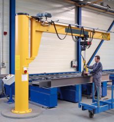 Potence sur fut palan pour atelier inversée