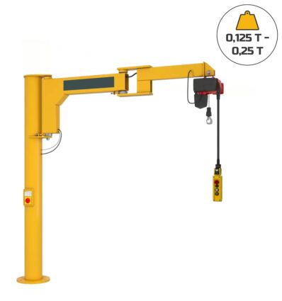 potence sur fut articulée palan charge 125 ou 250 kg
