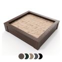 Photo : Bac à sable collectivité en plastique recyclé Marron - 1,3 x 1,4 m