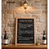 Tableau noir sur bar
