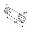 Dimensions abreuvoir pipette truies et verrats réglage eau par trou du gicleur