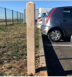 Mise en situation Potelet en bois flexible rond ou carré