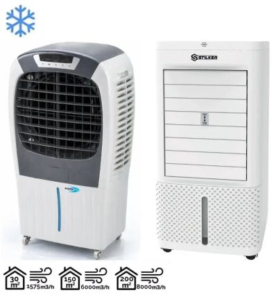 Rafraichisseur d'air évaporatif de 1575 m3/h à 8000 m3/h