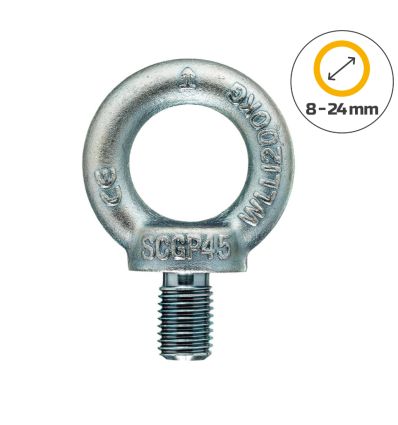 Anneau DIN 580 male acier galvanisé