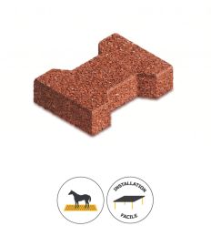 Pavé en H en caoutchouc recyclé pour allées d'écurie