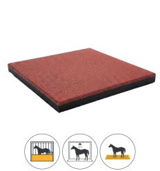 Dalle en caoutchouc antidérapante pour box chevaux