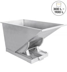 Benne basculante en inox 304 - 300-1100L