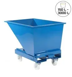 Benne auto basculante sur roues 150 à 3000 L