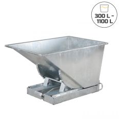 Benne auto basculante galvanisé pour chariot élévateur 300-1100L