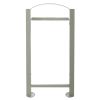 Poubelle Vigipirate sur pied en acier Gris ciment Chapeau Face