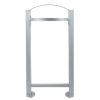 Poubelle Vigipirate sur pied en acier Gris metal Chapeau face