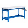 Etabli réglable par manivelle bleu stratifié
