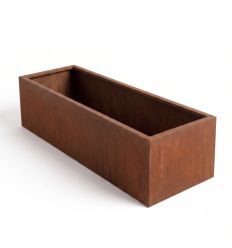Jardinière en acier corten rectangulaire