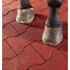Pavé autobloquant en H en caoutchouc recyclé, idéal pour extérieur d'écurie et compatible avec les chevaux ferrés