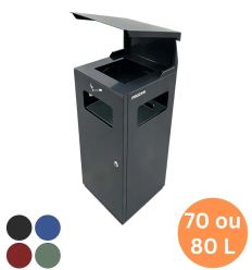 Poubelle cendrier professionnelle avec toit