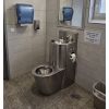 wc inox avec lave-mains démo