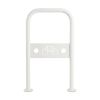 Arceau vélo avec signalétique Blanc pur RAL 9010 sur platine