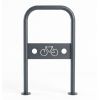 Arceau vélo avec signalétique Gris anthracite RAL 7016 sur platine