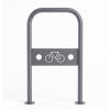 Arceau vélo avec signalétique Gris Basalte RAL 7012 sur platine