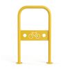 Arceau vélo avec signalétique Jaune colza RAL 1021 sur platine