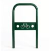 Arceau vélo avec signalétique Vert mousse RAL 6005 à sceller